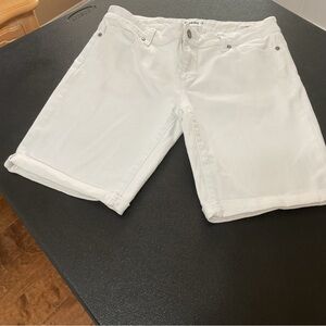 PAIGE White Jean Shorts Classic Denim Style